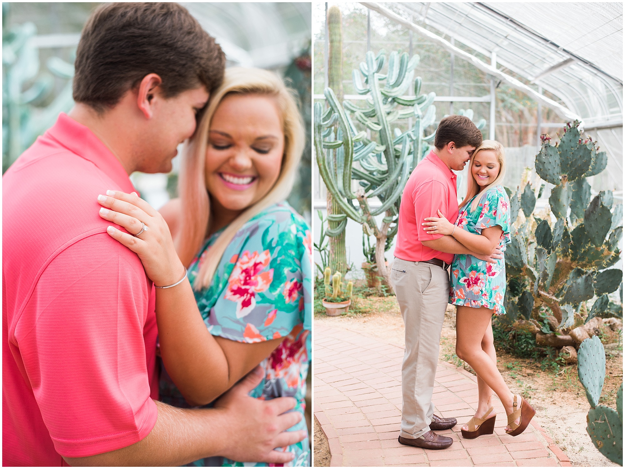 Allie and Channing || Wedding Photographer || Engagement Session in Greenhouse and Gardens|| Mountain Brook and Birmingham, AL